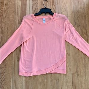 Athleta Girl peach sweater shirt